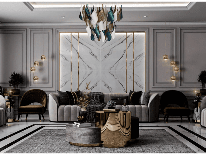 Living room of a lavish builder floor for sale in anand niketan